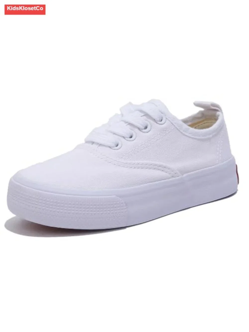 Kids Low Top Canvas Sneakers Lace-up Breathable Rubber Sole